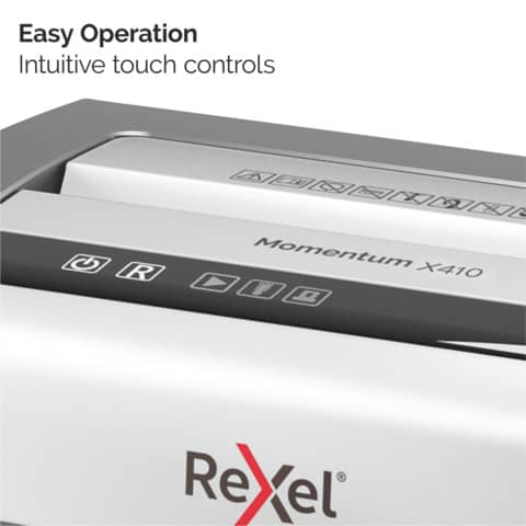 Distruggidocumenti uso moderato Rexel Momentum X410 - P-4 - 23 L - taglio a frammenti 4x28mm - 2104571EU